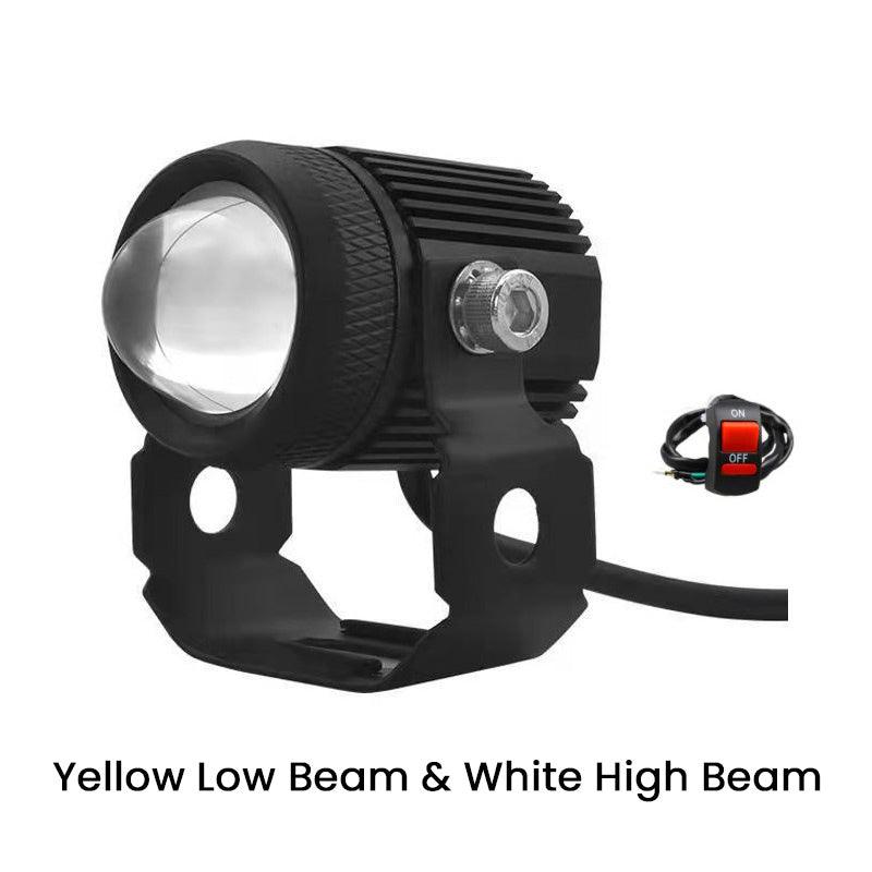 Universal Motorcycle LED Strong Light High and Low Beam Spotlight - clarioy