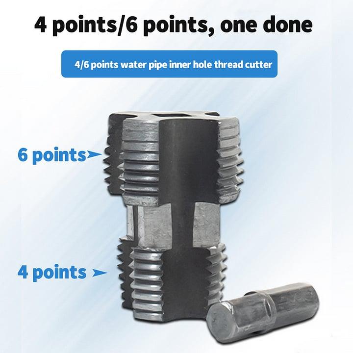 🎉New Year Sale - 49% OFF🌲Electric Drill Compatible PVC Pipe Threader Kit with Various Die Sizes - clarioy