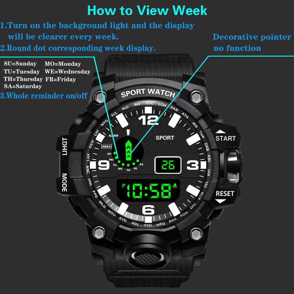 Multifunctional Waterproof Outdoor Sports Watch - clarioy