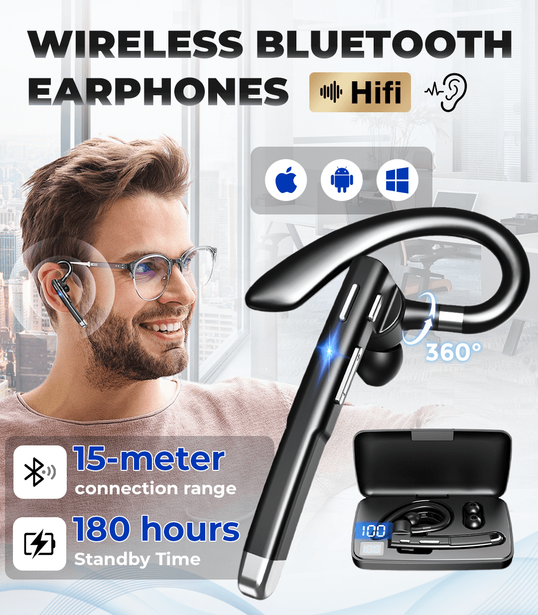 🔥Upgrade Business Wireless Bluetooth Earphone - clarioy