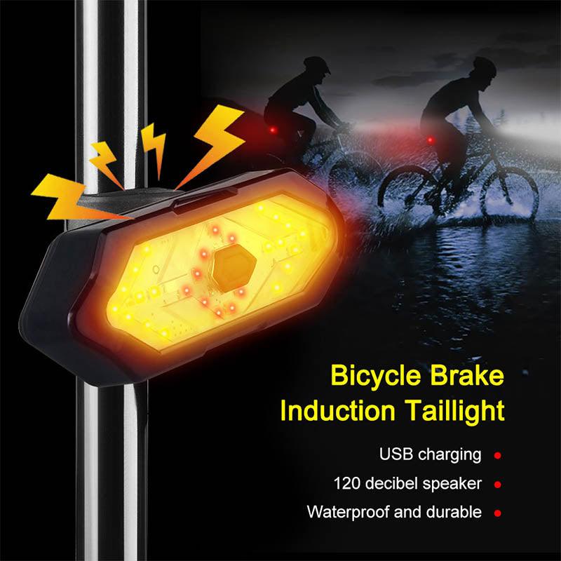 Waterproof Night Riding LED Mountain Bike Remote Control Steering Tail Light - clarioy