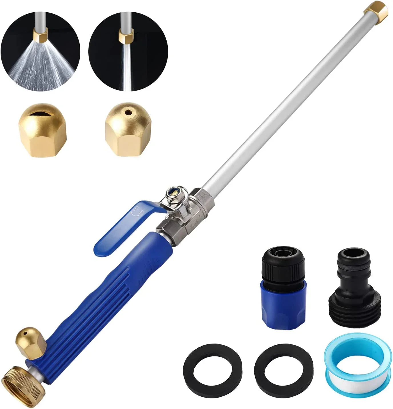 ๐ซ 50% OFF! ๐ฆ High-Pressure Garden Hose Nozzle โ 2 Nozzles, Stainless Steel & Leak-Proof ๐