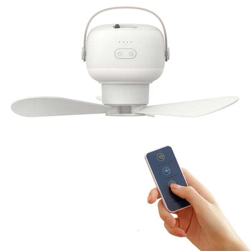 Portable Silent Ceiling Fan with Light - clarioy