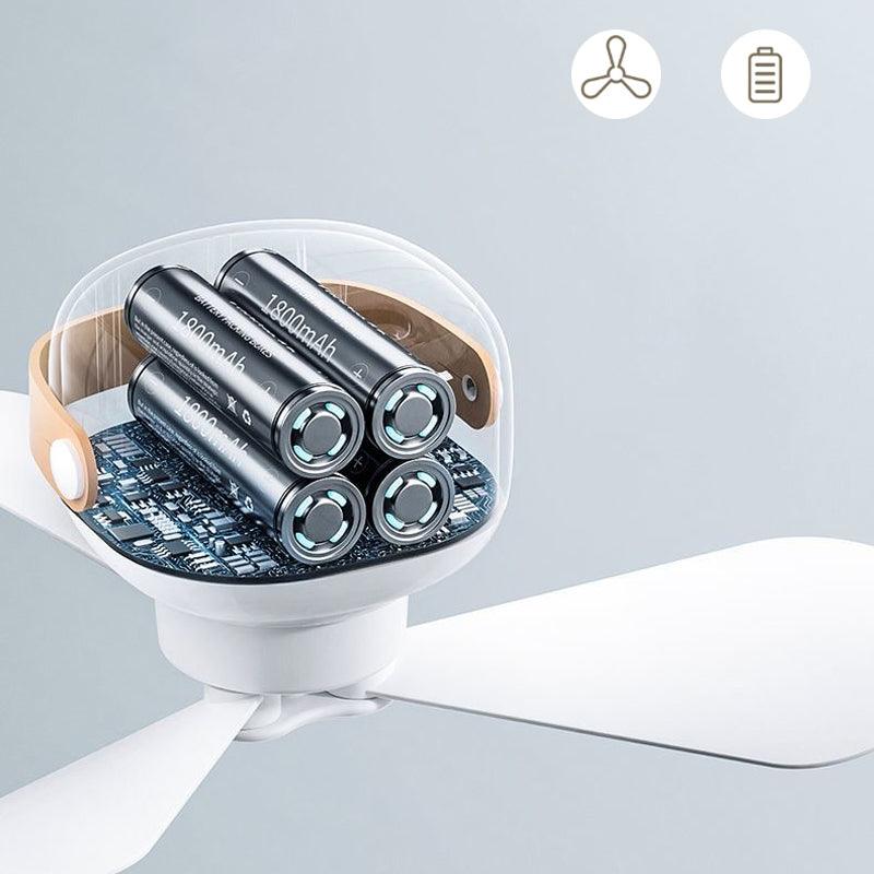 Portable Silent Ceiling Fan with Light - clarioy