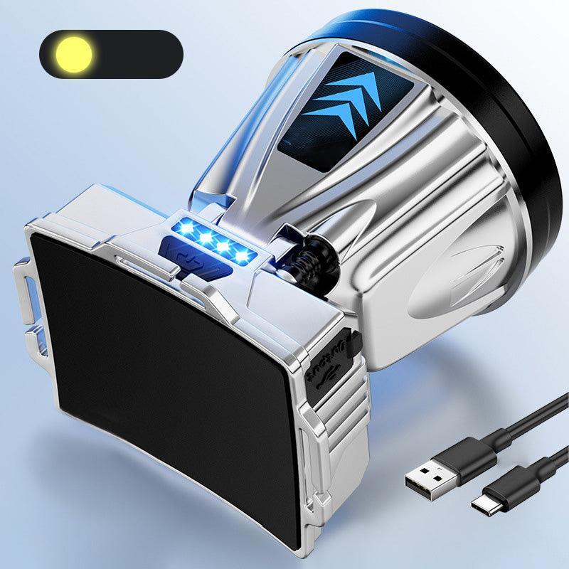 Silver LED rechargeable auto tool device with USB-C cable, sold by clarioy