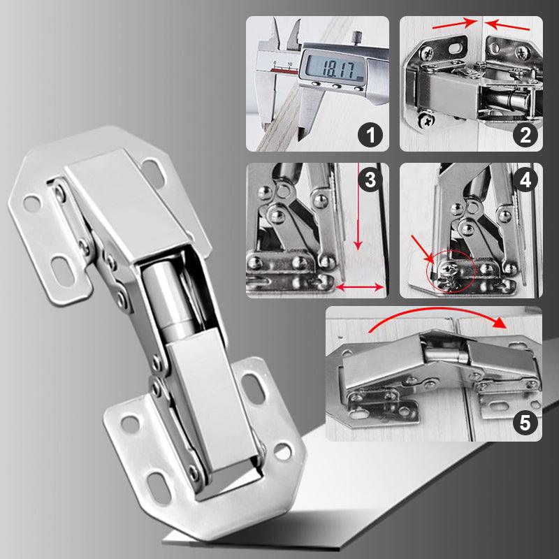 🔥Christmas sale is ending soon🔥Easy installation of bridge-shaped door hinges -Cabinet hinges - clarioy
