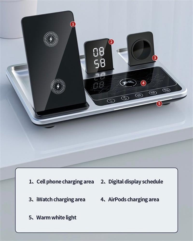 New Generation Fast Smart Touch 4 in 1 Wireless Charger for iPhone, Apple Watch and AirPods - clarioy