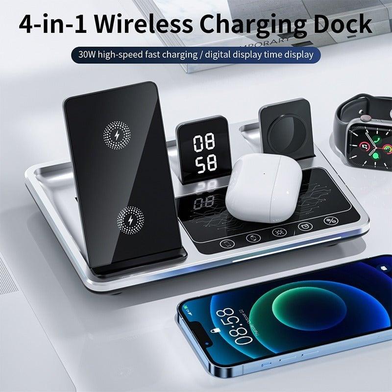 New Generation Fast Smart Touch 4 in 1 Wireless Charger for iPhone, Apple Watch and AirPods - clarioy