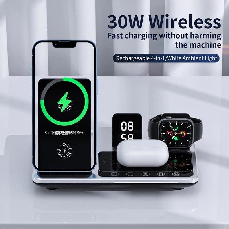 New Generation Fast Smart Touch 4 in 1 Wireless Charger for iPhone, Apple Watch and AirPods - clarioy