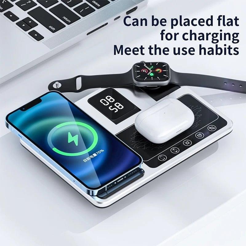 New Generation Fast Smart Touch 4 in 1 Wireless Charger for iPhone, Apple Watch and AirPods - clarioy