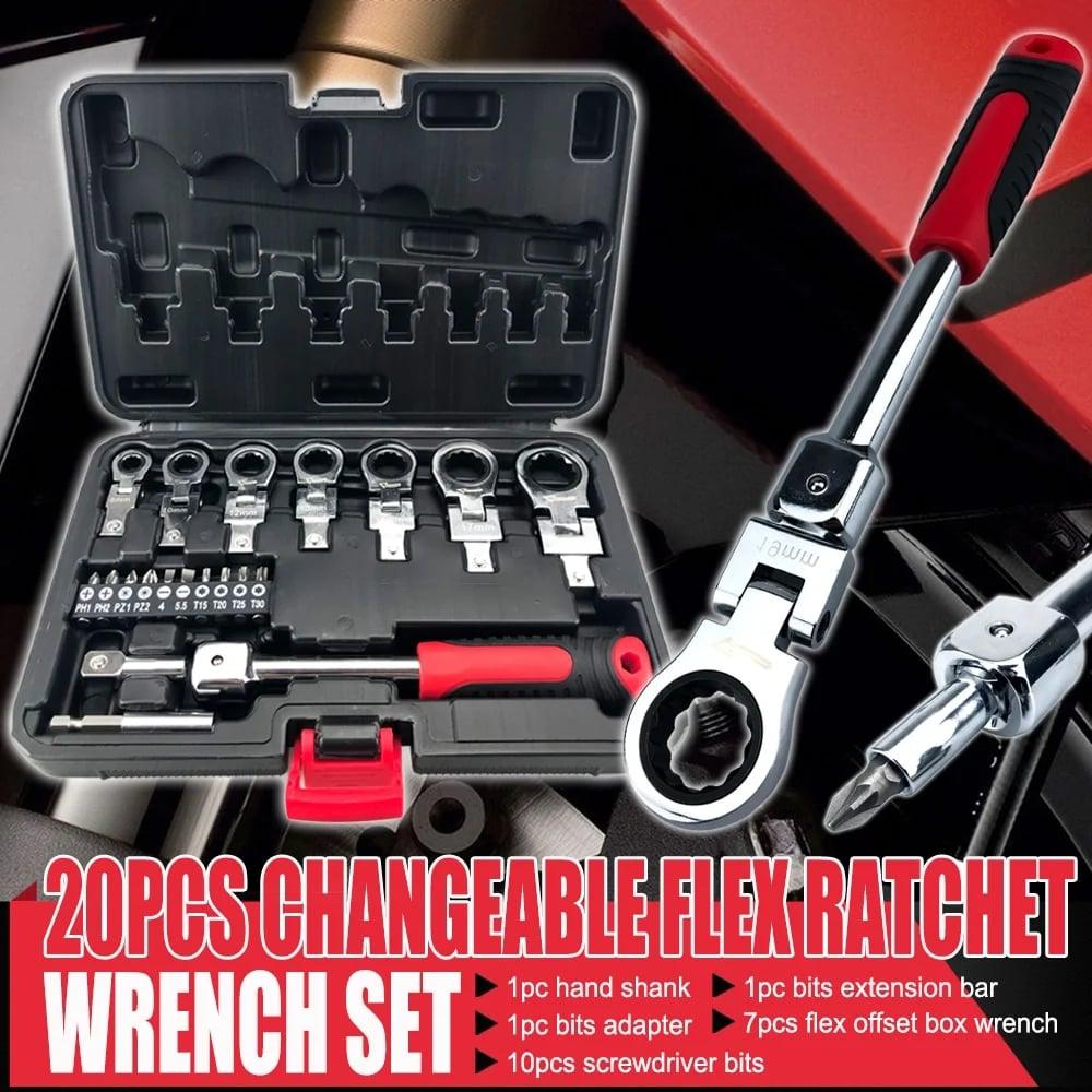 🎁New Hot Sale 50% OFF⏳Removable Movable Head Ratchet Durable Power Saving Repair Tool Set(Free shipping worldwide) - clarioy