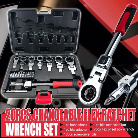 🎁New Hot Sale 50% OFF⏳Removable Movable Head Ratchet Durable Power Saving Repair Tool Set(Free shipping worldwide) - clarioy