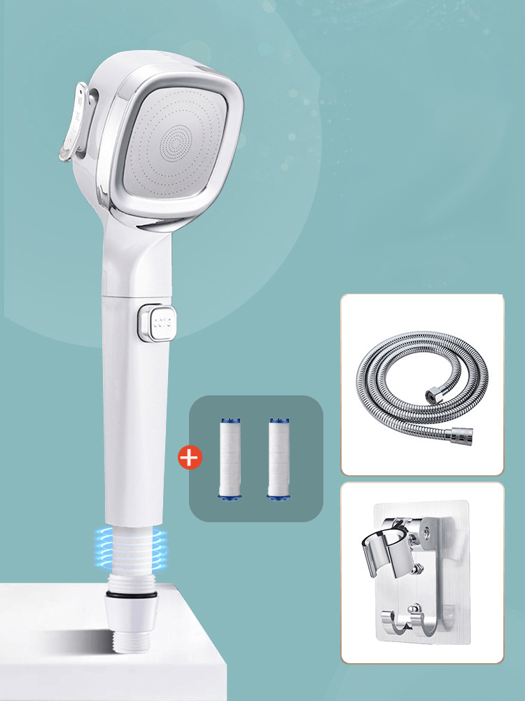 4-mode Handheld Pressurized Shower Head with Pause Switch - clarioy