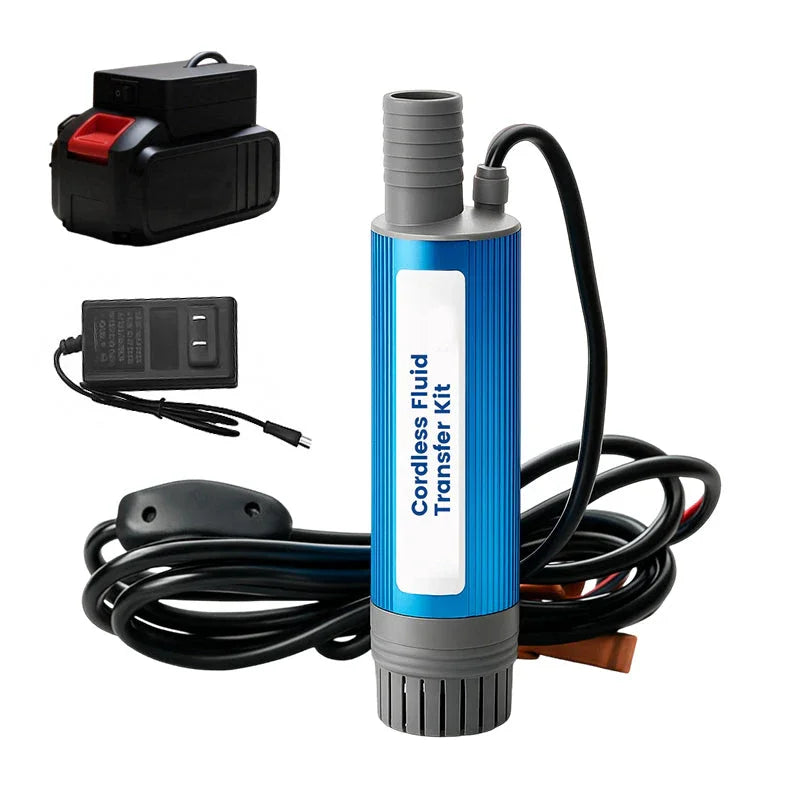 🥇【Industrial-Grade High-Efficiency Choice】38mm High-Power Oil/Water Pump Kit|💯Blue Portable Design|Easy to Carry|Versatile Applications!🌟