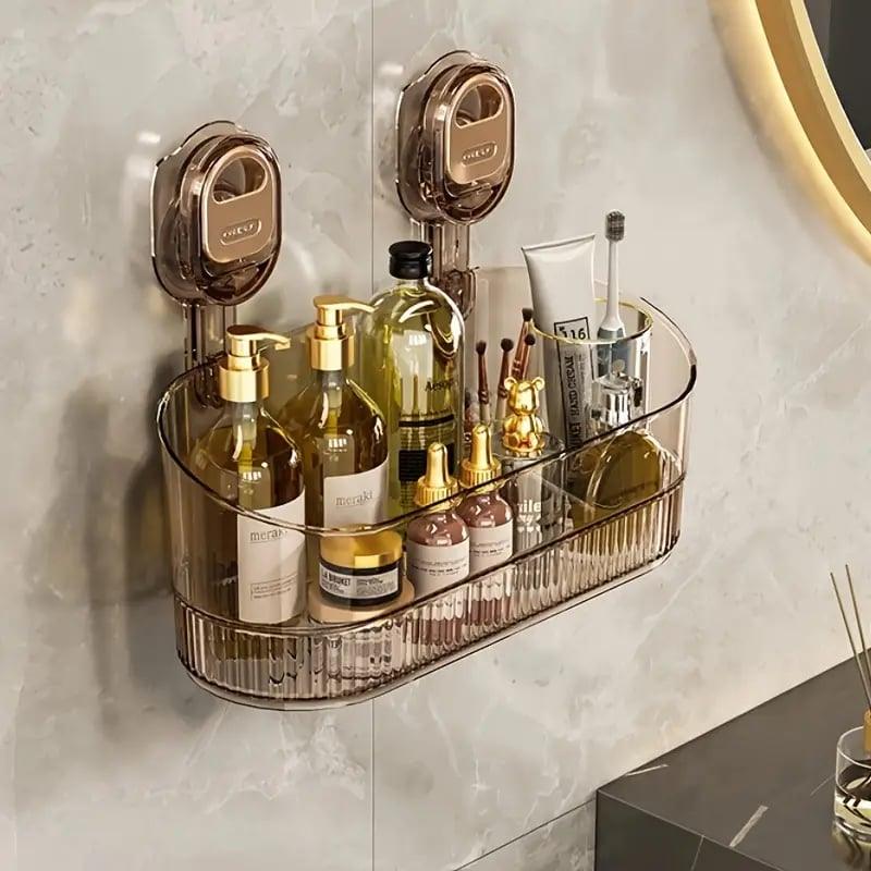 No-Drill Bathroom Suction Storage Box – Large Capacity & Strong Load-Bearing - clarioy