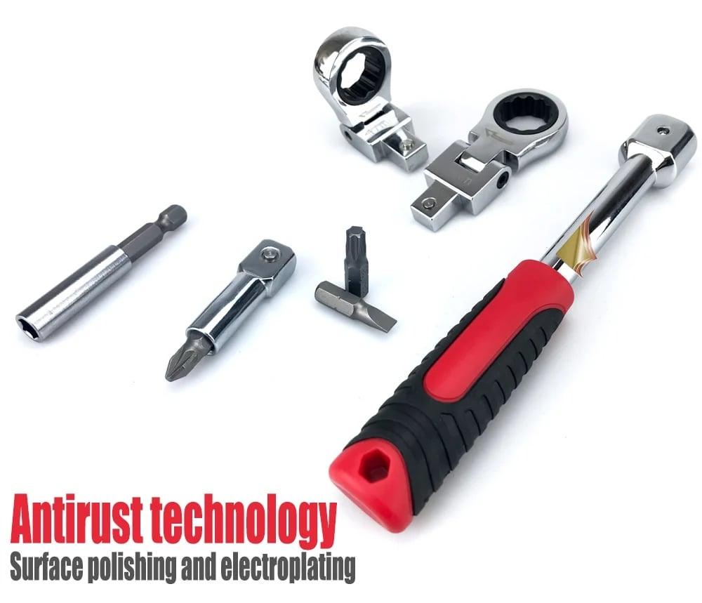 🎁New Hot Sale 50% OFF⏳Removable Movable Head Ratchet Durable Power Saving Repair Tool Set(Free shipping worldwide) - clarioy
