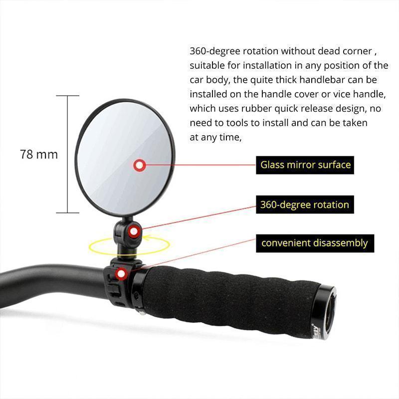 360 Degree Rotating Rearview Mirror - clarioy