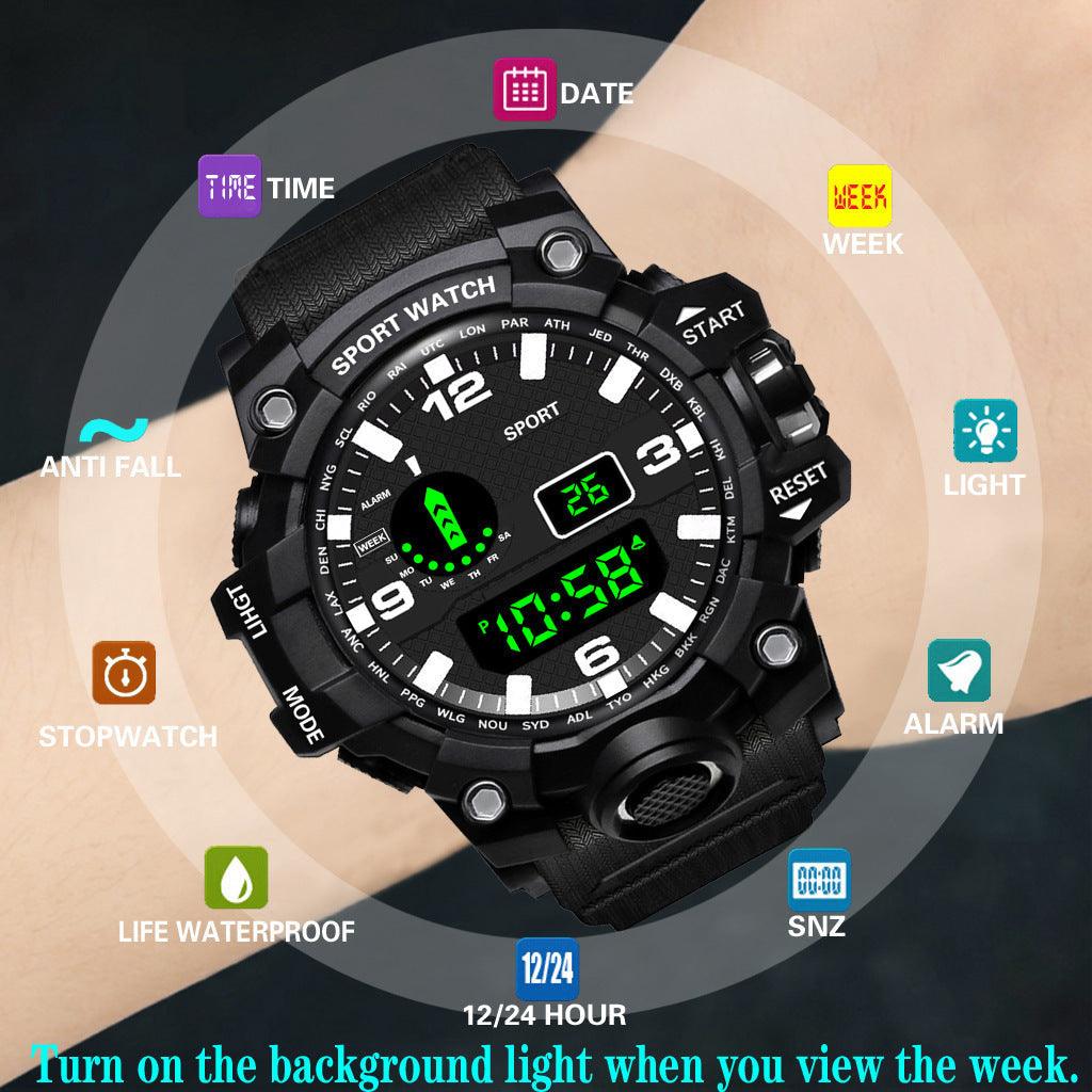 Multifunctional Waterproof Outdoor Sports Watch - clarioy
