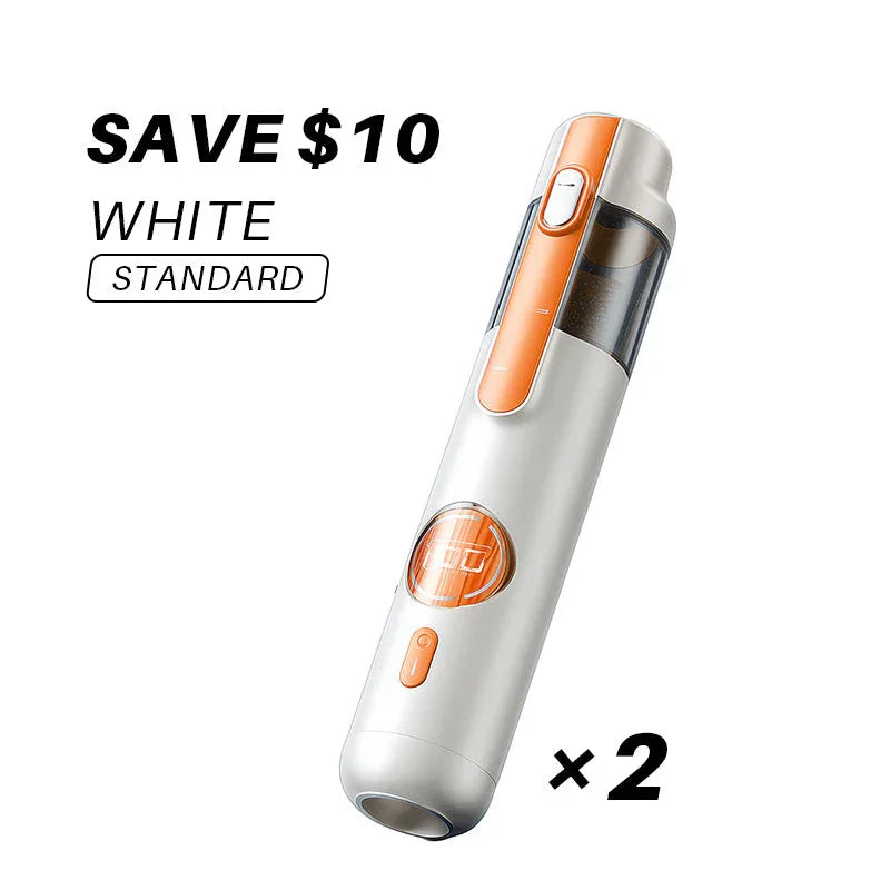 Clarioy white handheld vacuum cleaner, standard model, two-pack, save $10 promotion