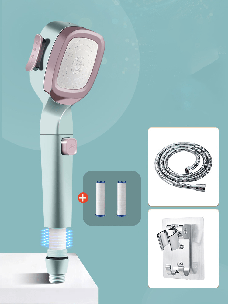 4-mode Handheld Pressurized Shower Head with Pause Switch - clarioy