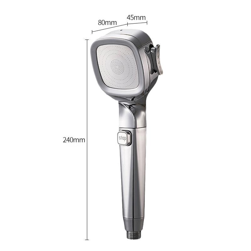 4-mode Handheld Pressurized Shower Head with Pause Switch - clarioy