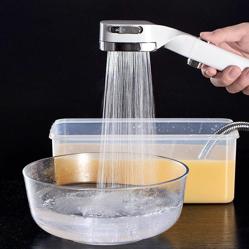 4-mode Handheld Pressurized Shower Head with Pause Switch - clarioy
