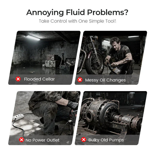 🥇【Industrial-Grade High-Efficiency Choice】38mm High-Power Oil/Water Pump Kit|💯Blue Portable Design|Easy to Carry|Versatile Applications!🌟
