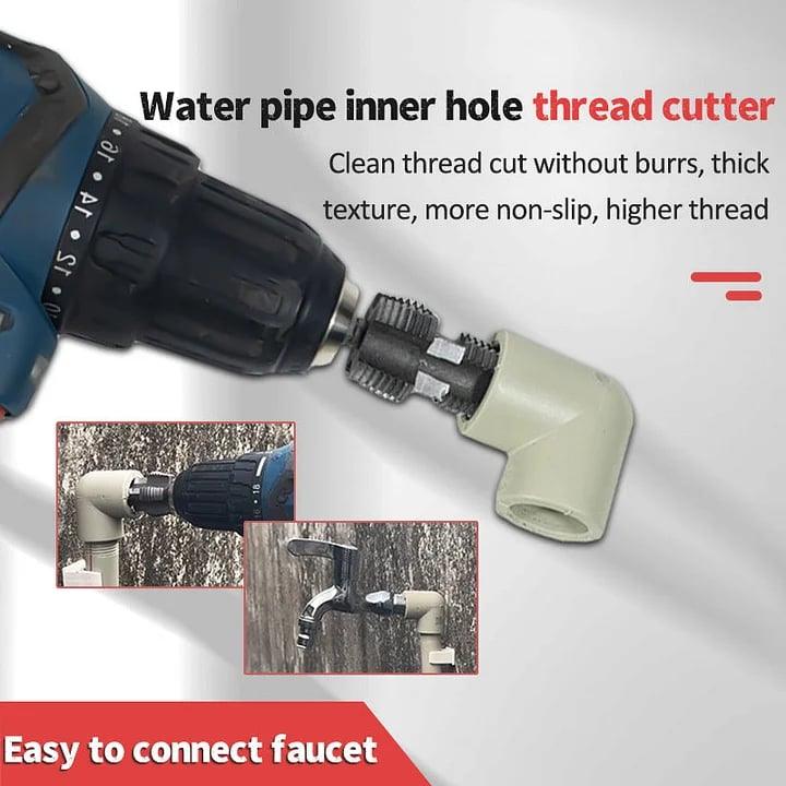 🎉New Year Sale - 49% OFF🌲Electric Drill Compatible PVC Pipe Threader Kit with Various Die Sizes - clarioy