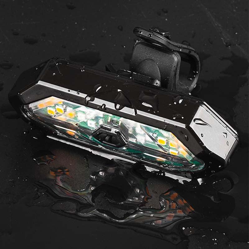 Waterproof Night Riding LED Mountain Bike Remote Control Steering Tail Light - clarioy