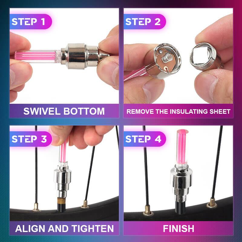 đ„Buy 1 Free 1đ„Waterproof Led Wheel Lights(Universal for cars, motorcycles, and bicycles) - clarioy