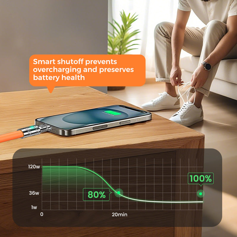 ⌛limited-time 50% off🔥120W 3 in 1 Rotating Elbow Fast Charging Data Cable⚡