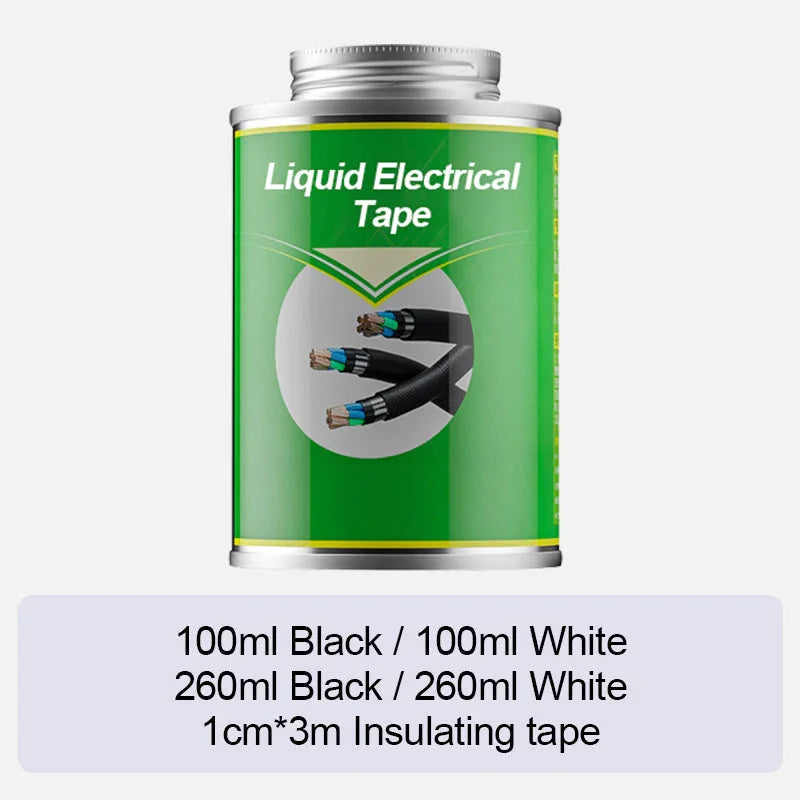 clarioy liquid electrical tape can with green label and insulated wire graphic, insulation product