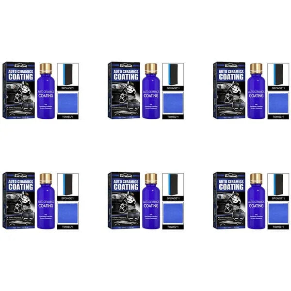 Clarioy auto ceramics coating kit with blue bottle, sponge, and towel for premium car care