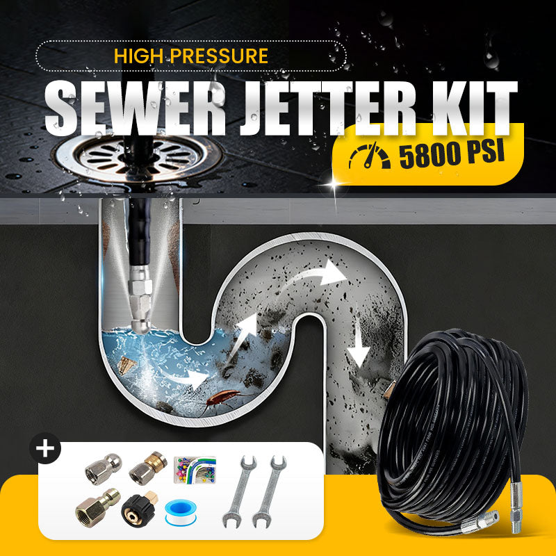 ๐ฟ 5800 PSI sewer cleaning kit โ Rotating nozzle and reinforced hose for unclogging pipes ๐ ๏ธโจ โ Free shipping