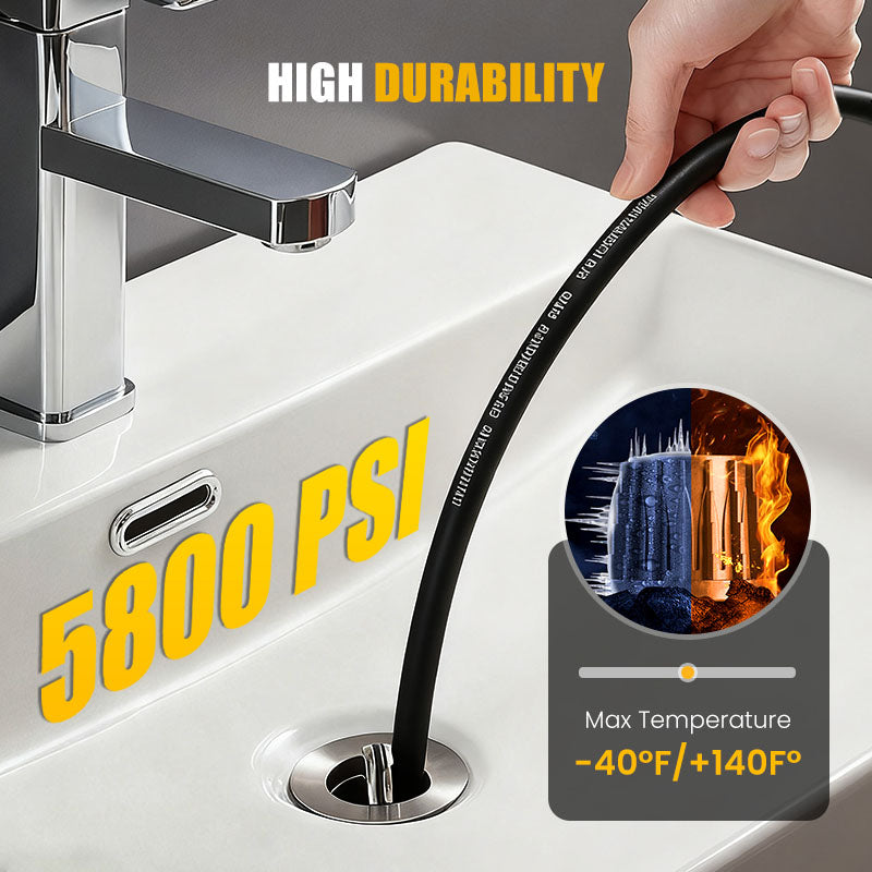 ๐ฟ 5800 PSI sewer cleaning kit โ Rotating nozzle and reinforced hose for unclogging pipes ๐ ๏ธโจ โ Free shipping