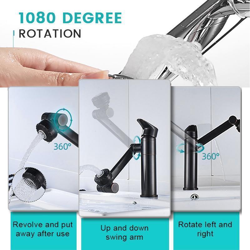 🎁Hot Sale 50% OFF⏳Single Hole Hot And Cold Water Faucet Universal Swivel Basin Faucet - clarioy