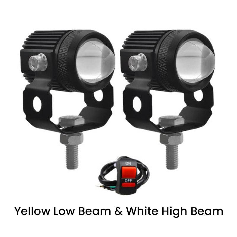 Universal Motorcycle LED Strong Light High and Low Beam Spotlight - clarioy