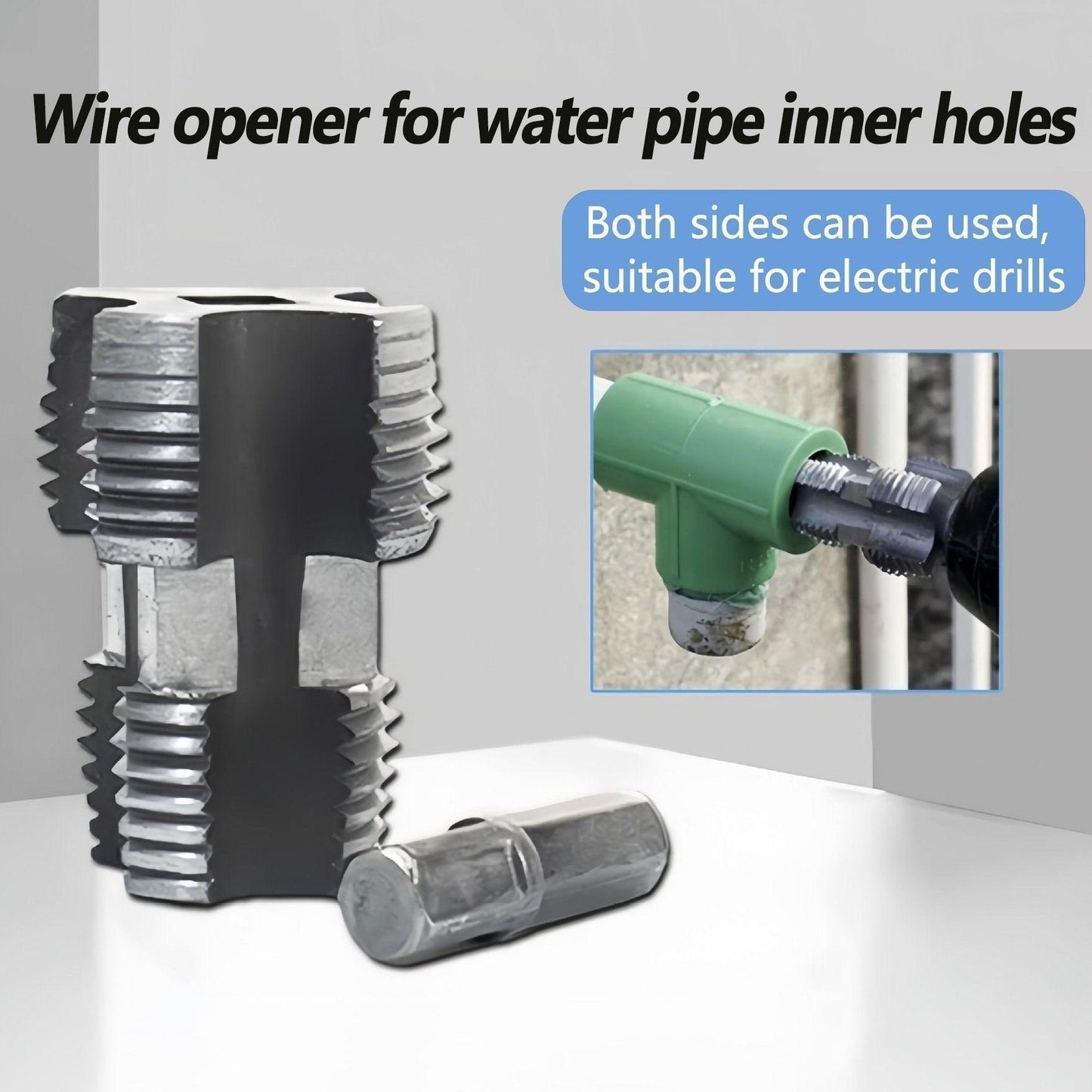 🎉New Year Sale - 49% OFF🌲Electric Drill Compatible PVC Pipe Threader Kit with Various Die Sizes - clarioy