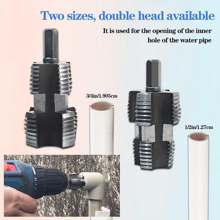 🎉New Year Sale - 49% OFF🌲Electric Drill Compatible PVC Pipe Threader Kit with Various Die Sizes - clarioy