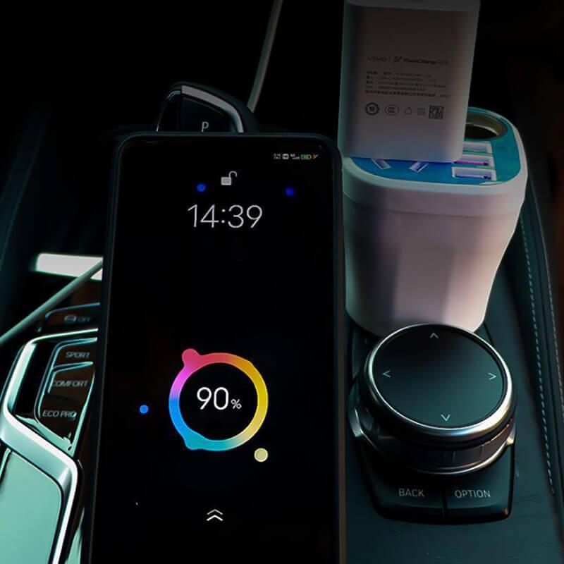 Car Mounted Cup Type Inverter Converter QC Charger - clarioy