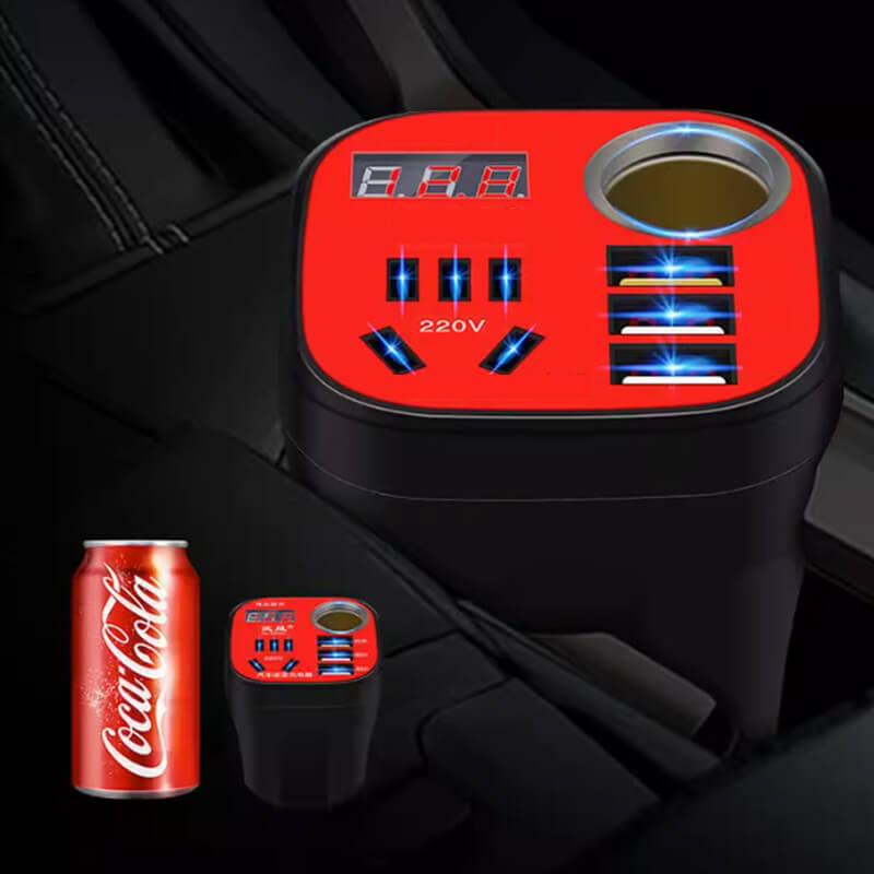 Car Mounted Cup Type Inverter Converter QC Charger - clarioy