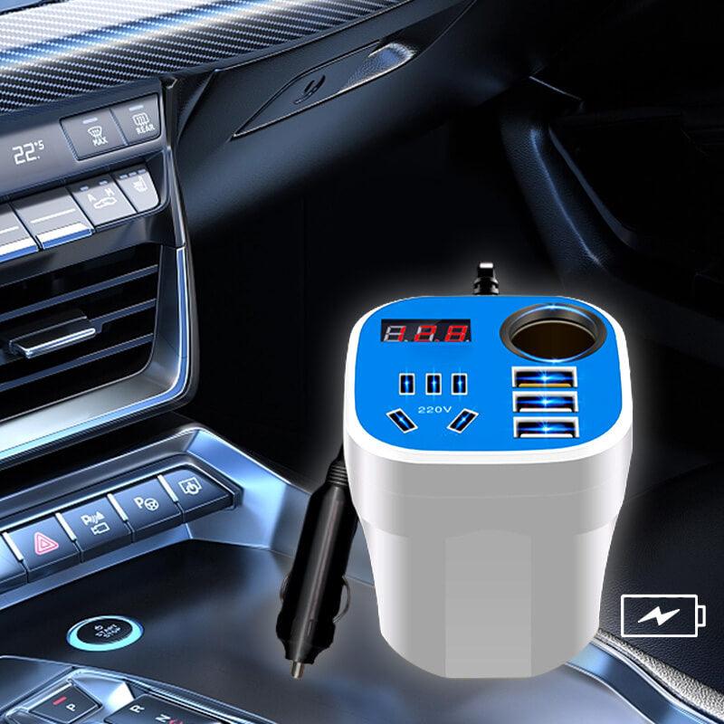 Car Mounted Cup Type Inverter Converter QC Charger - clarioy