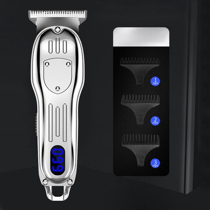 Vintage Engraving LCD Digital Display Hair Clipper - clarioy