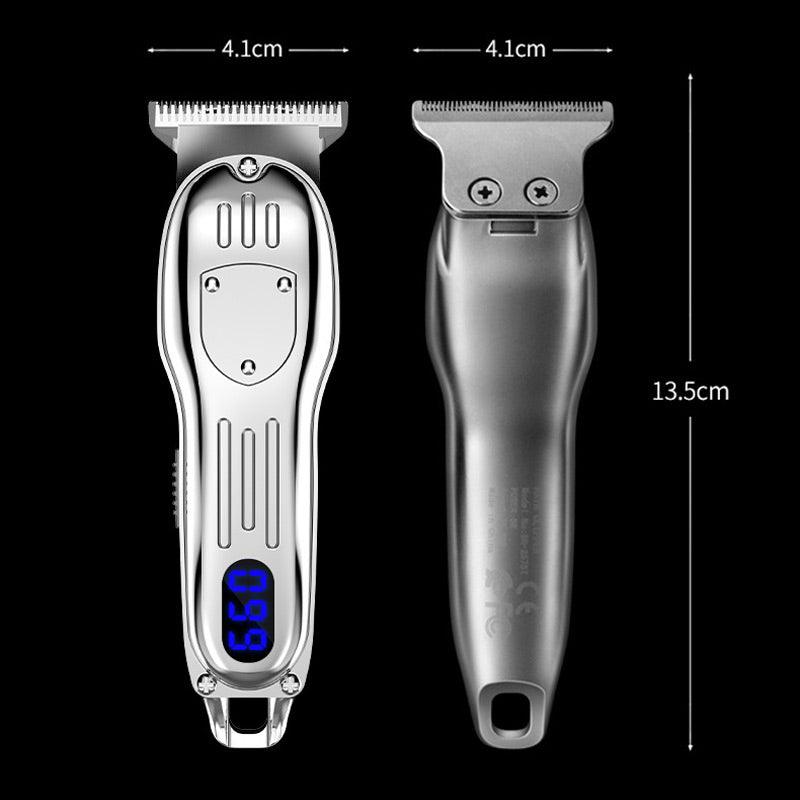 Vintage Engraving LCD Digital Display Hair Clipper - clarioy