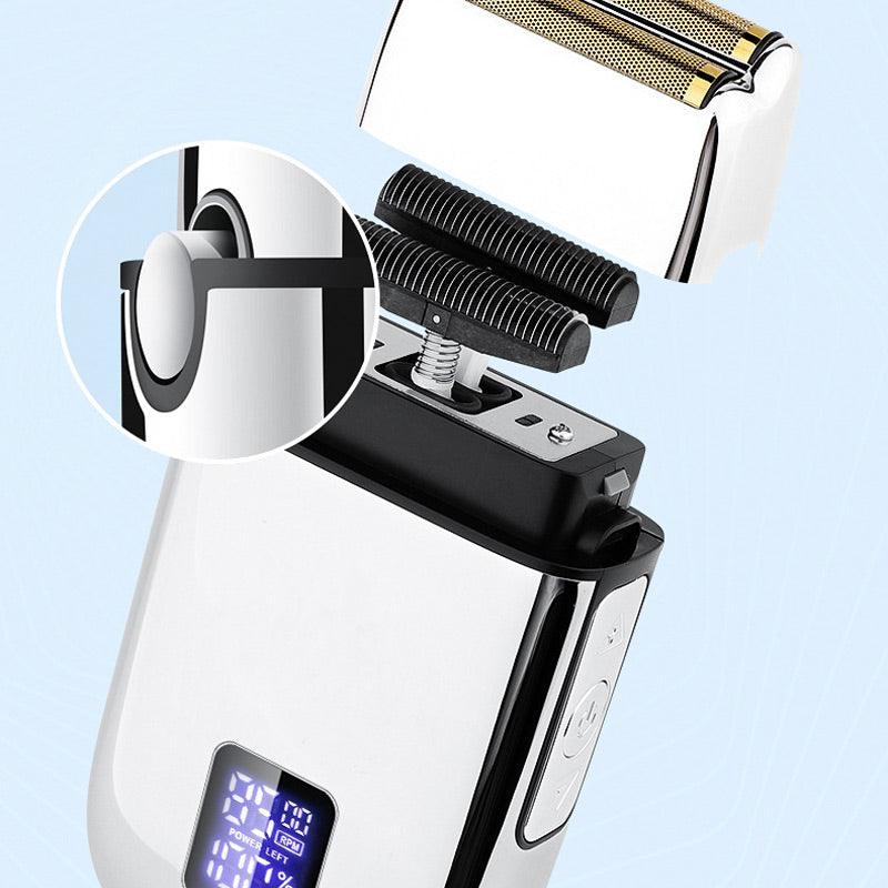 Vintage Engraving LCD Digital Display Hair Clipper - clarioy