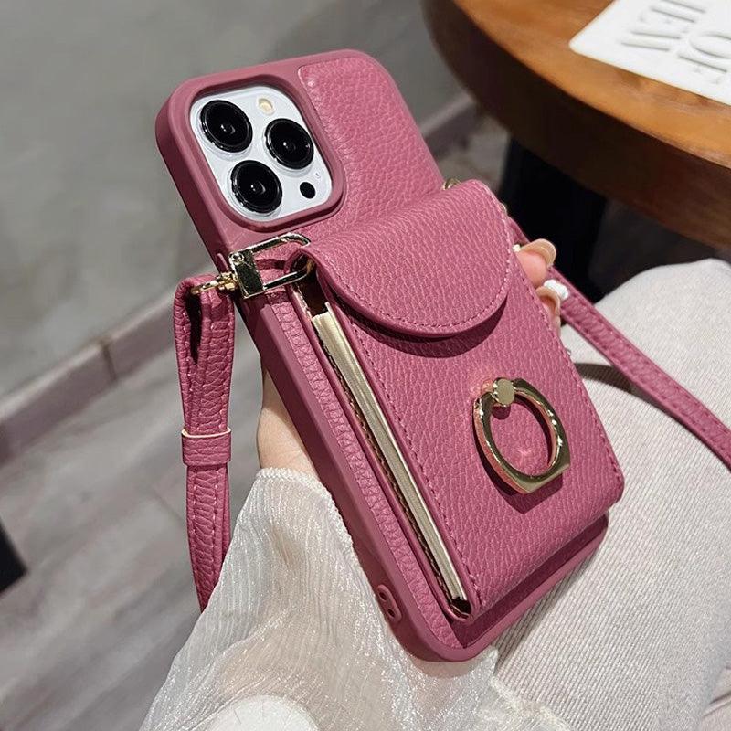Multi-functional Crossbody Bag with Pocket for iPhone Series Phones - clarioy