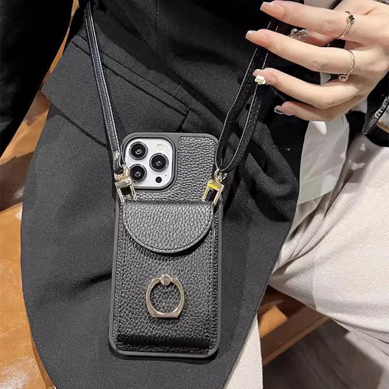Multi-functional Crossbody Bag with Pocket for iPhone Series Phones - clarioy
