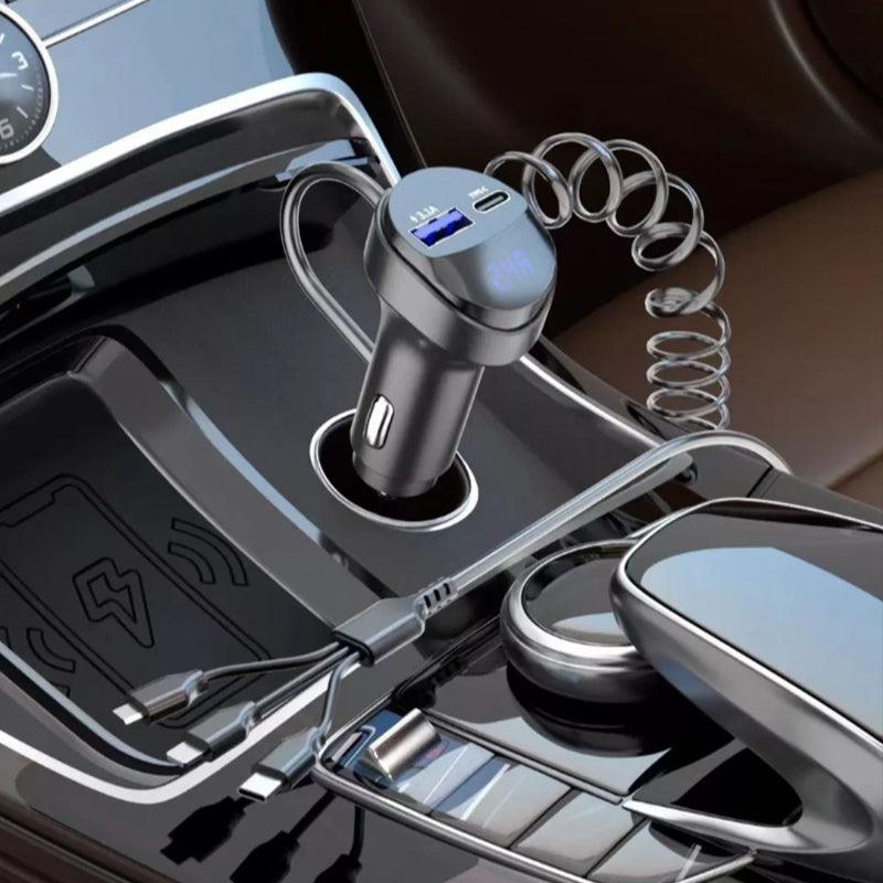 Fast Charging Car Charger with 3-in-1 Charging Cable - clarioy