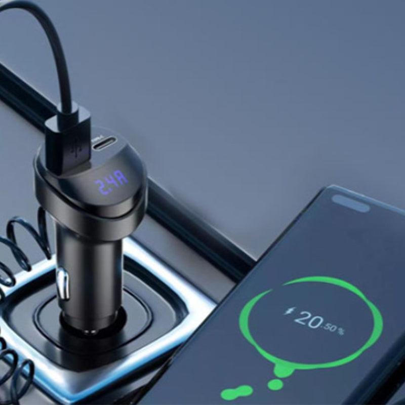 Fast Charging Car Charger with 3-in-1 Charging Cable - clarioy