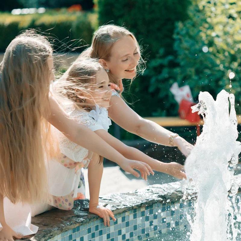 Pump Circulating Colored Lights Pool Fountain Landscape - clarioy